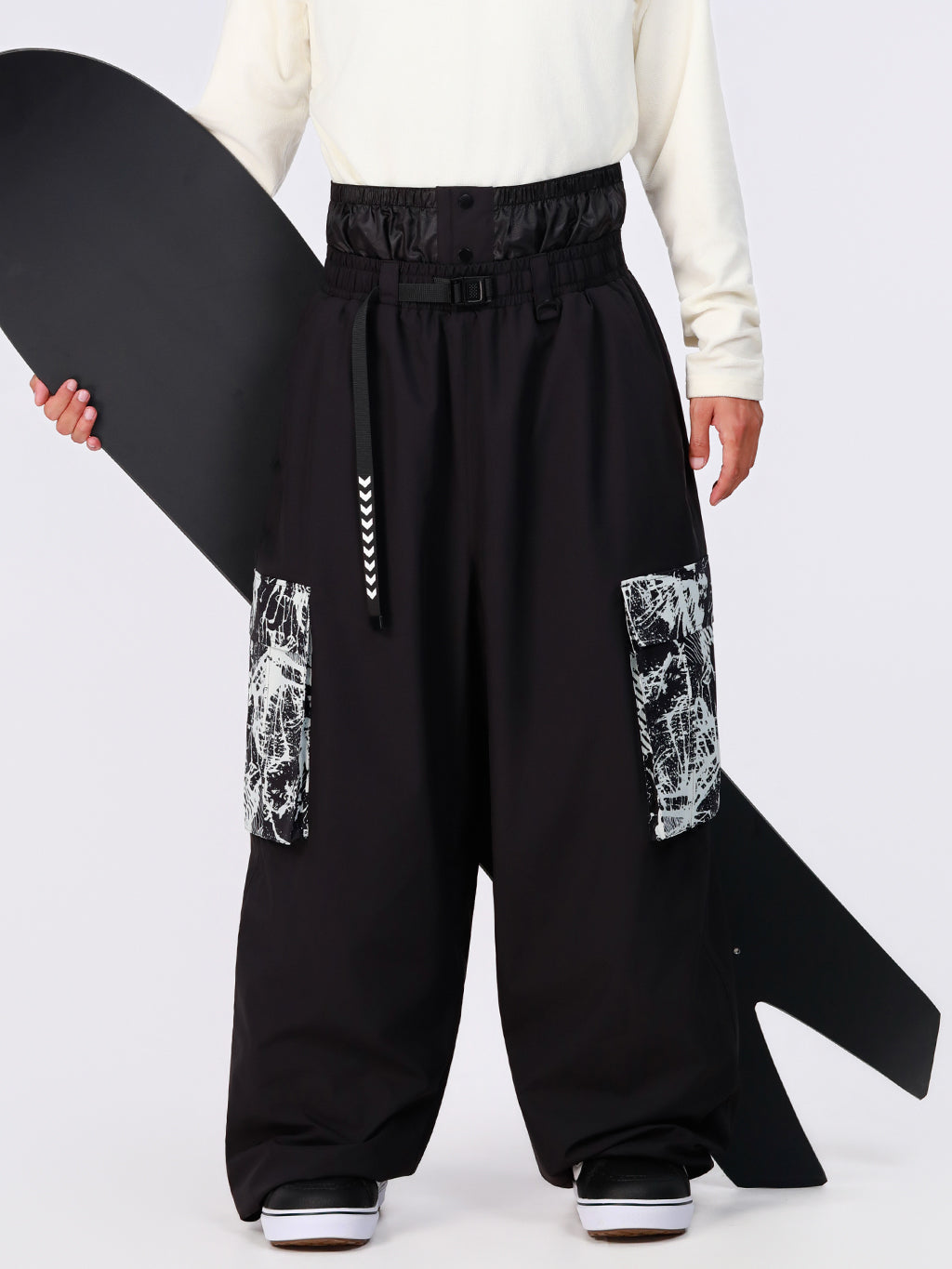 Hyper Flux Urban Graffiti Freestyle Baggy Cargo Snowboardhose für Herren - Park Rider