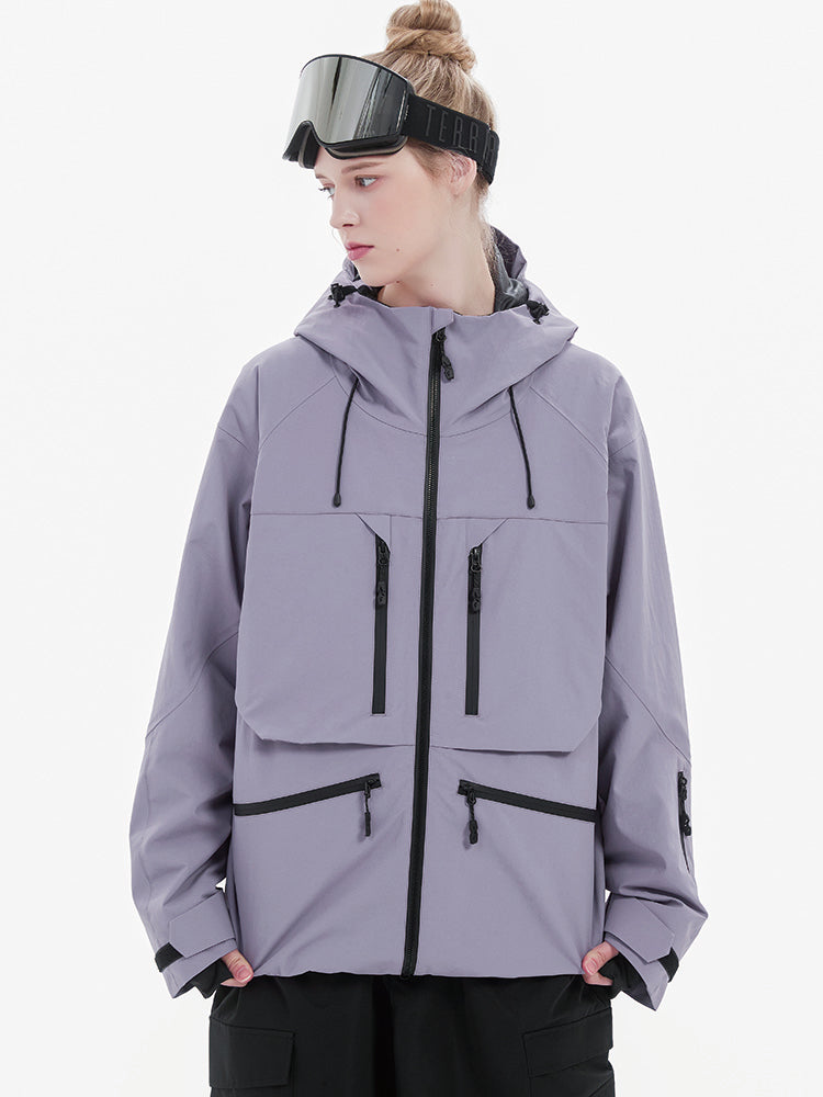 Strapazierfähige, locker sitzende Damen-Cargo-Schneejacke von Steeze HypeShred