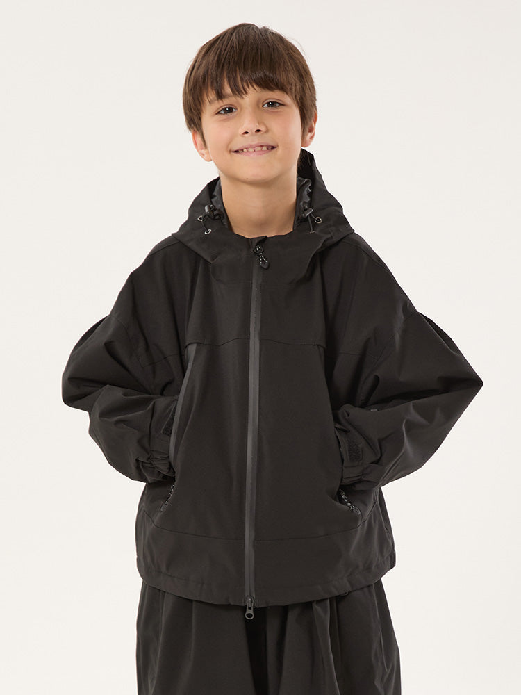 Jungen Schneejacke mit Hasenohren, wasserdicht, wärmend, mit Kapuze, wasserdicht, Thermo-Schneejacke