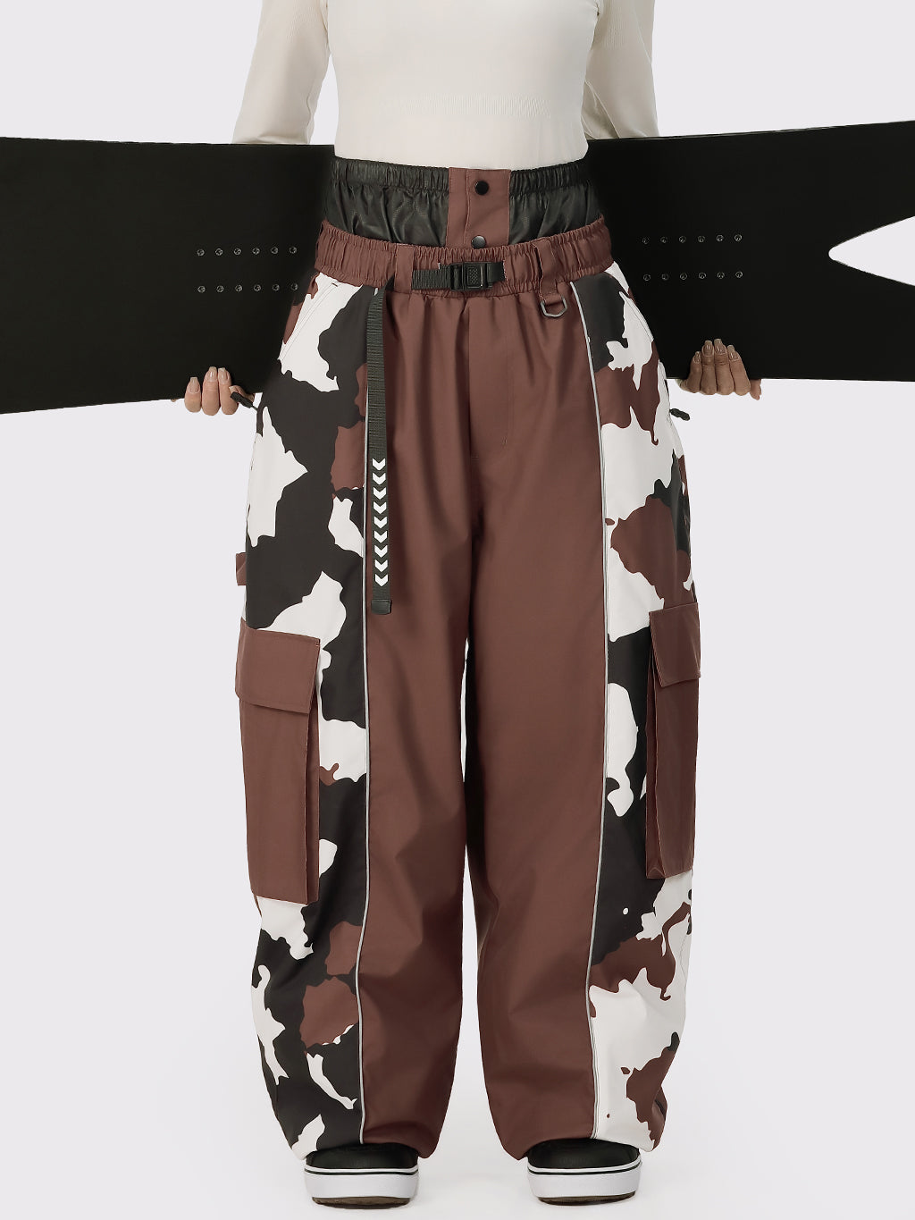Wild Motion Damen-Schneehose mit reflektierendem Farbblock-Design und extra weitem Schnitt