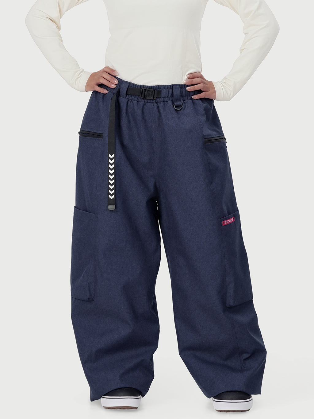 Techline Damen-Skihose mit strapazierfähigem Stretch-Cargo-Design – Baggy Freestyle Passform