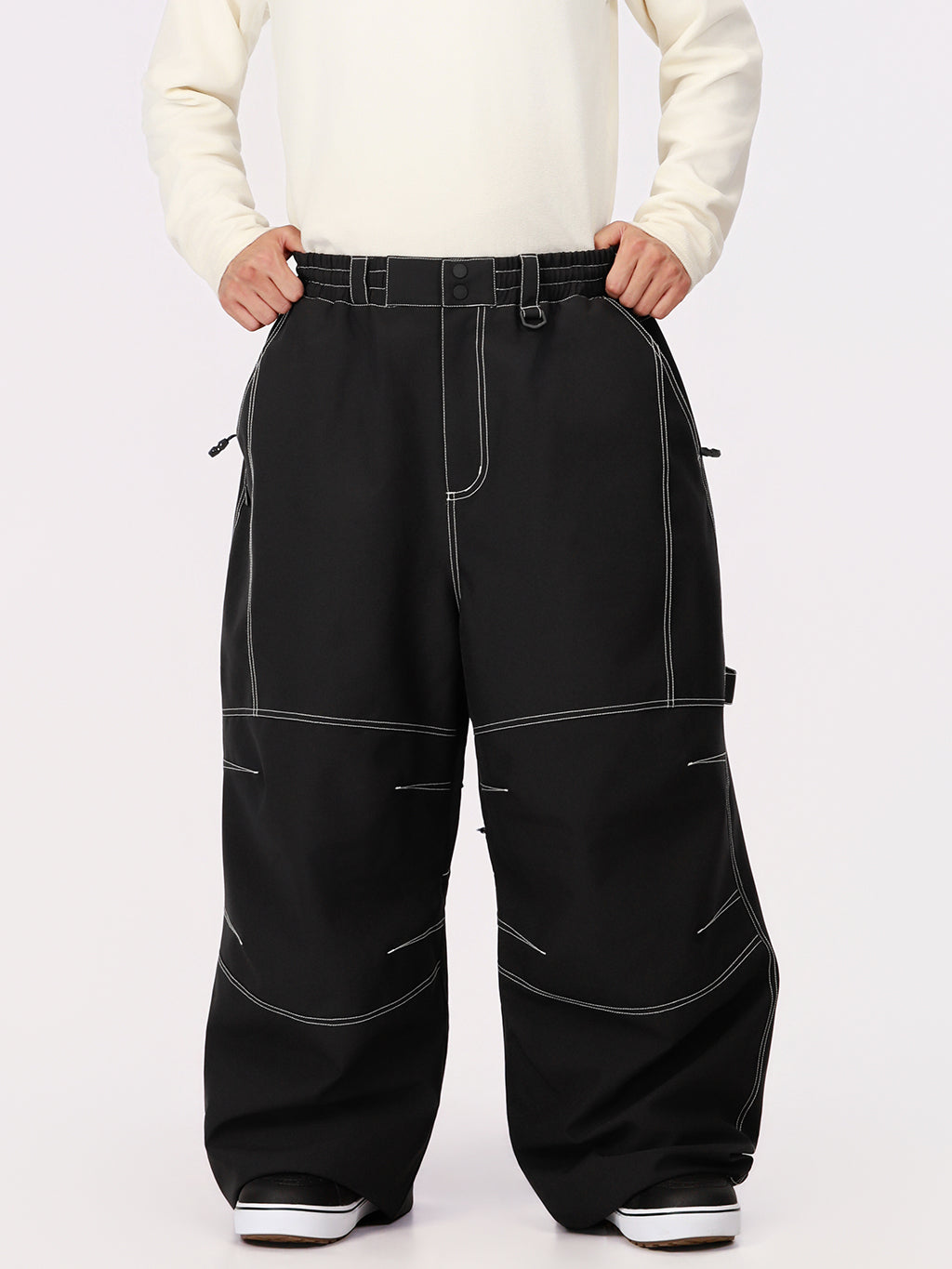 UrbanCraft Herren-Arbeits-Schneehose im Baggy-Stil mit verbesserter Kniebeweglichkeit