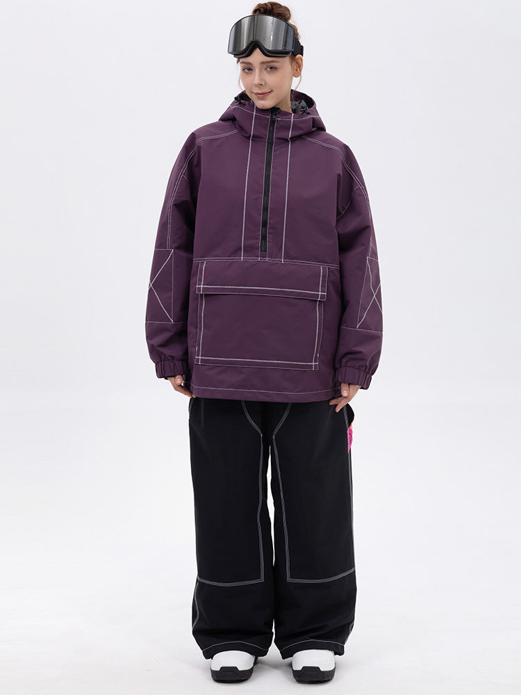 Damen-Set Mountain Vibe Pulloverjacke & Urban Freerider Baggy-Schneehose