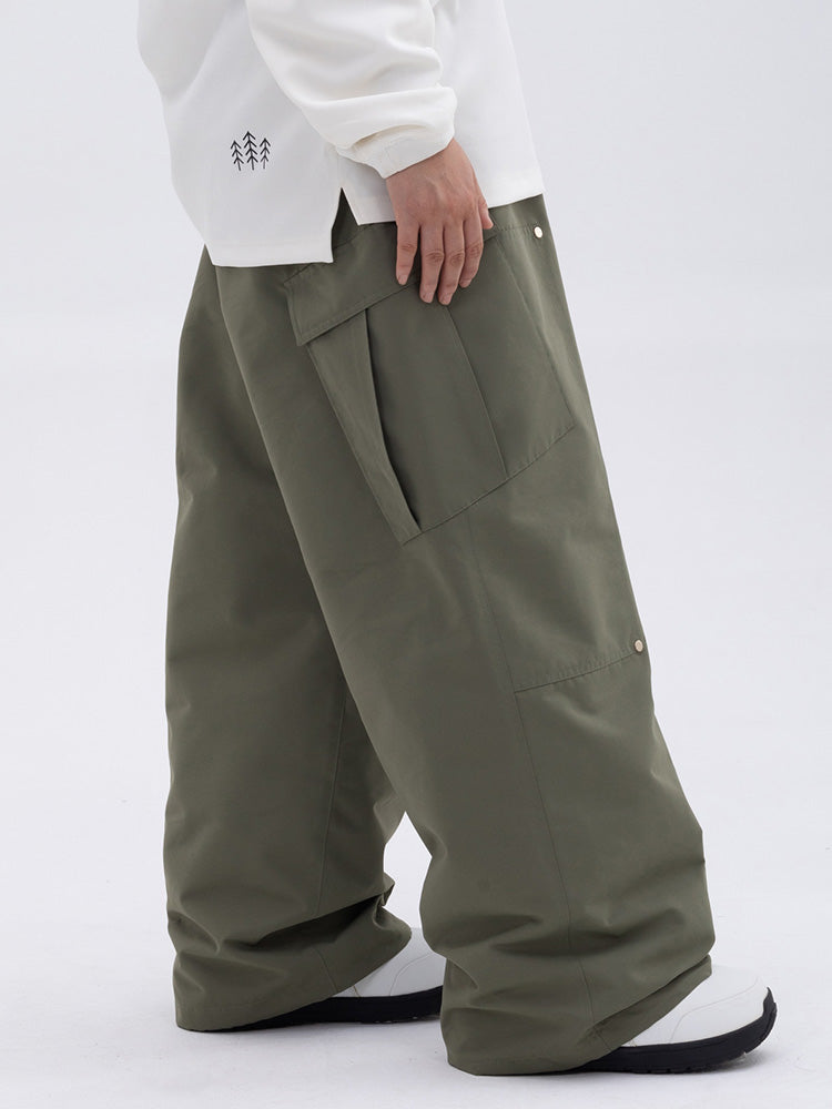 Damen-Skihose mit doppeltem Knieausschnitt, Freestyle-Stil, Baggy-Design