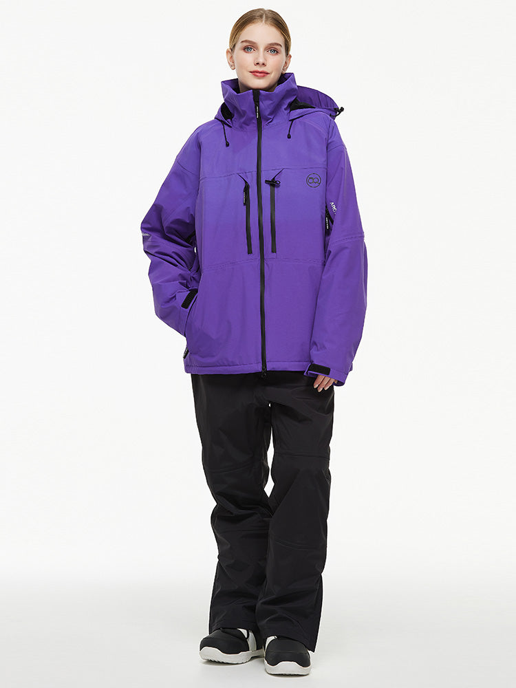 Herren-Backcountry-Bergwindjacke, Thermo-Schneeanzug mit Latzhose
