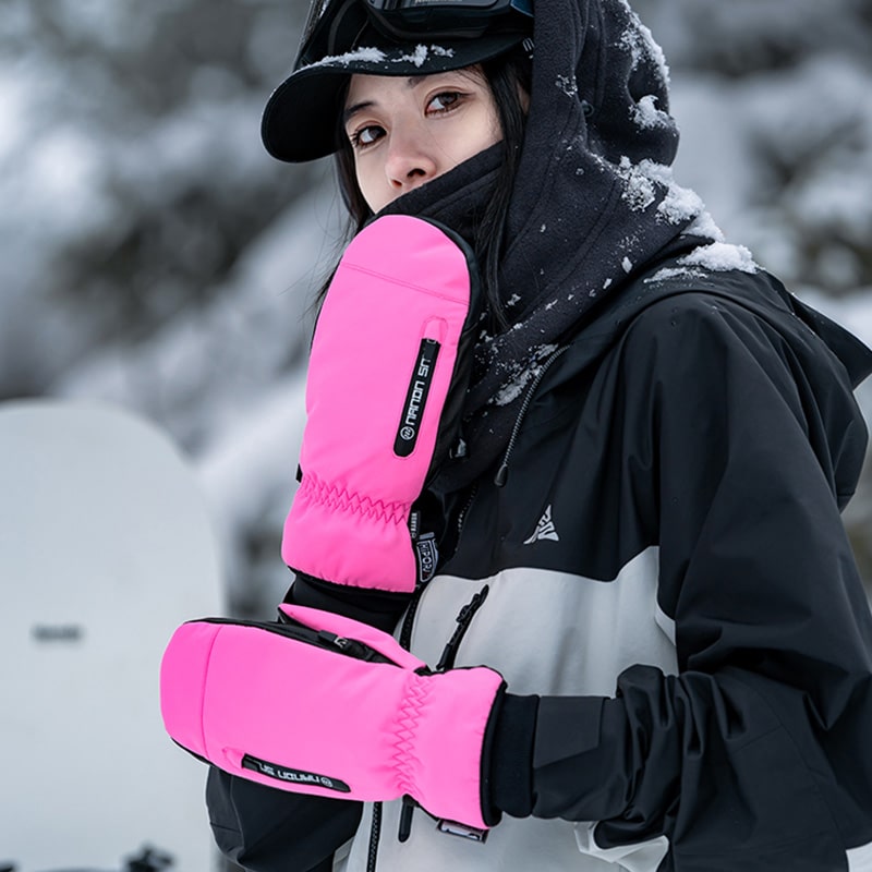 Nandn Winter Mountain Shred Allwetter-Schneehandschuhe für Herren mit zusätzlichen 5-Finger-Handschuhen