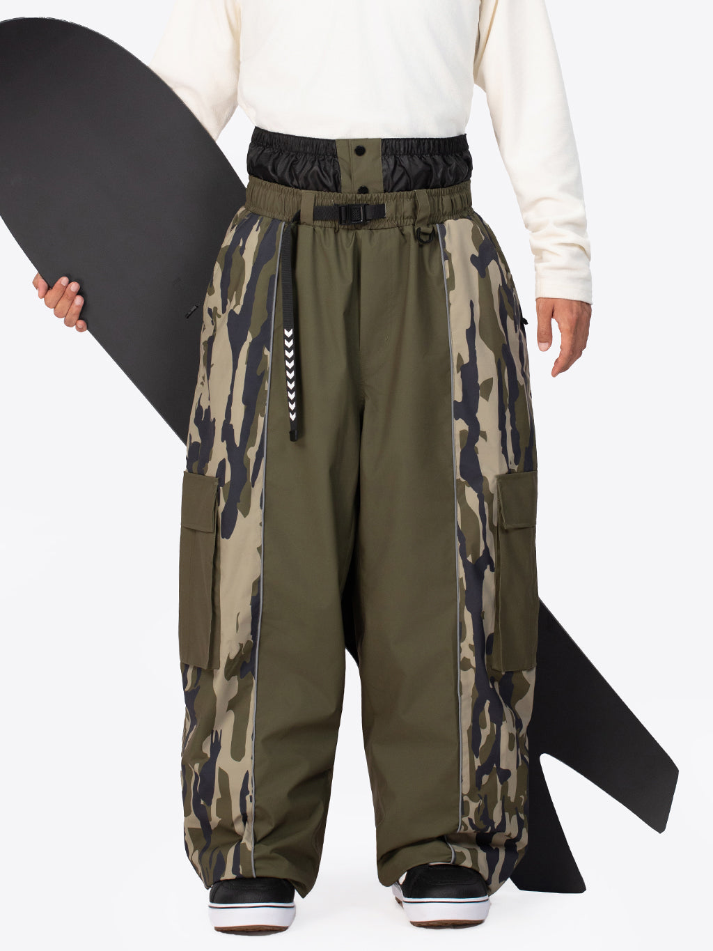 Wild Motion Herren-Schneehose mit reflektierendem Farbblock-Design und extra weitem Schnitt