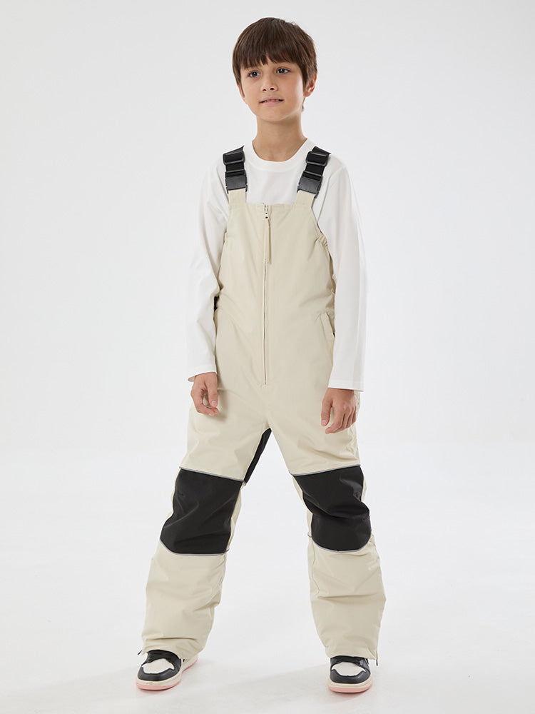 Winter Trek Light reflektierende, wasserdichte und isolierte Schneelatzhose für Jungen mit Knieschutz