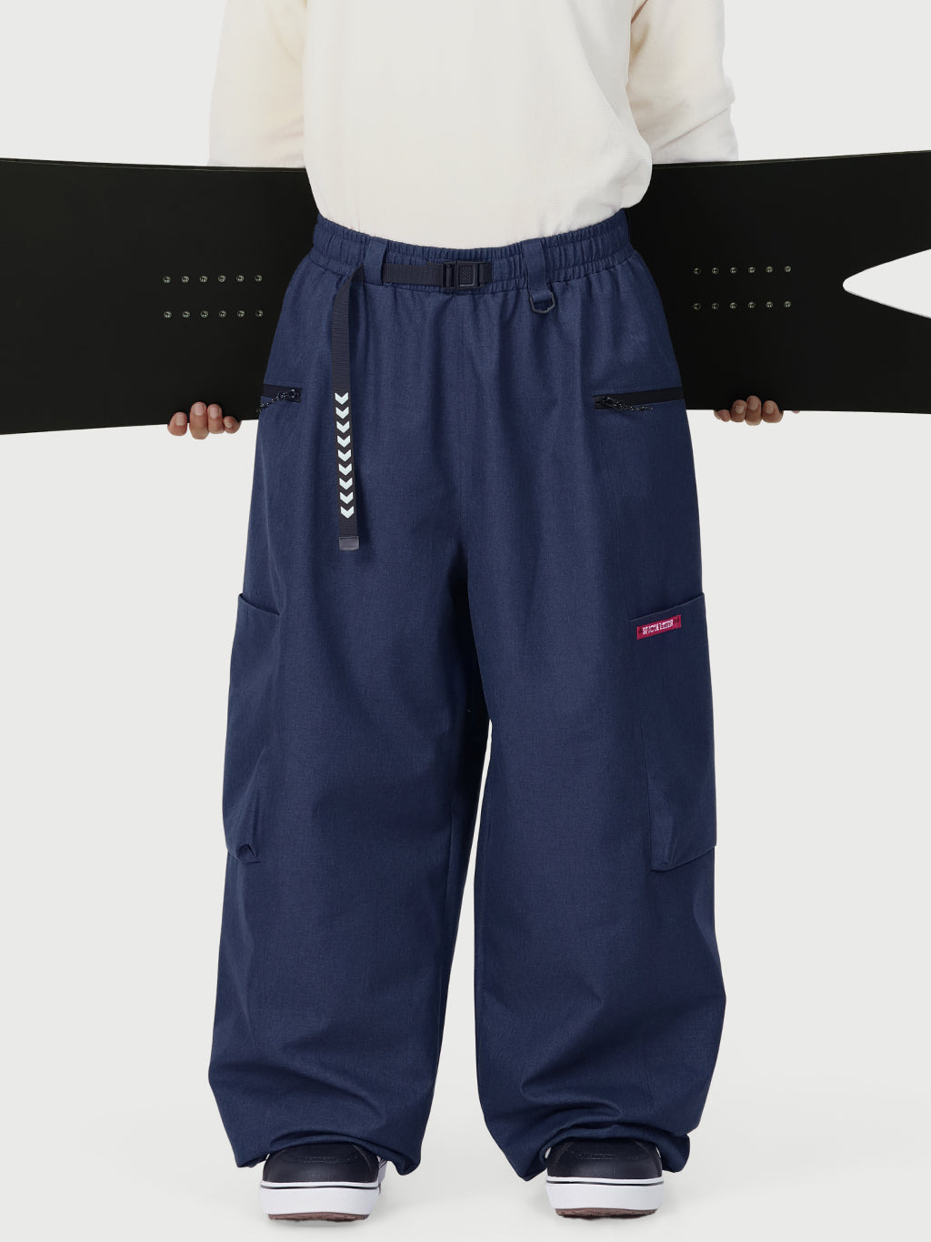 Techline Herren Strapazierfähige Stretch Utility Cargo Skihose – Baggy Freestyle Passform