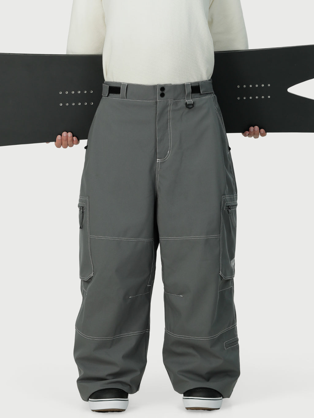 Wild Soul Crew Utility Cargo-Schneehose für Herren – Robuste Nähte, lockere Passform