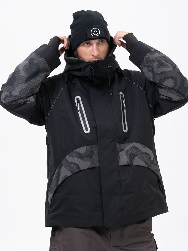 Chillform Glow Trail Reflektierende Camo-Schneejacke für Herren