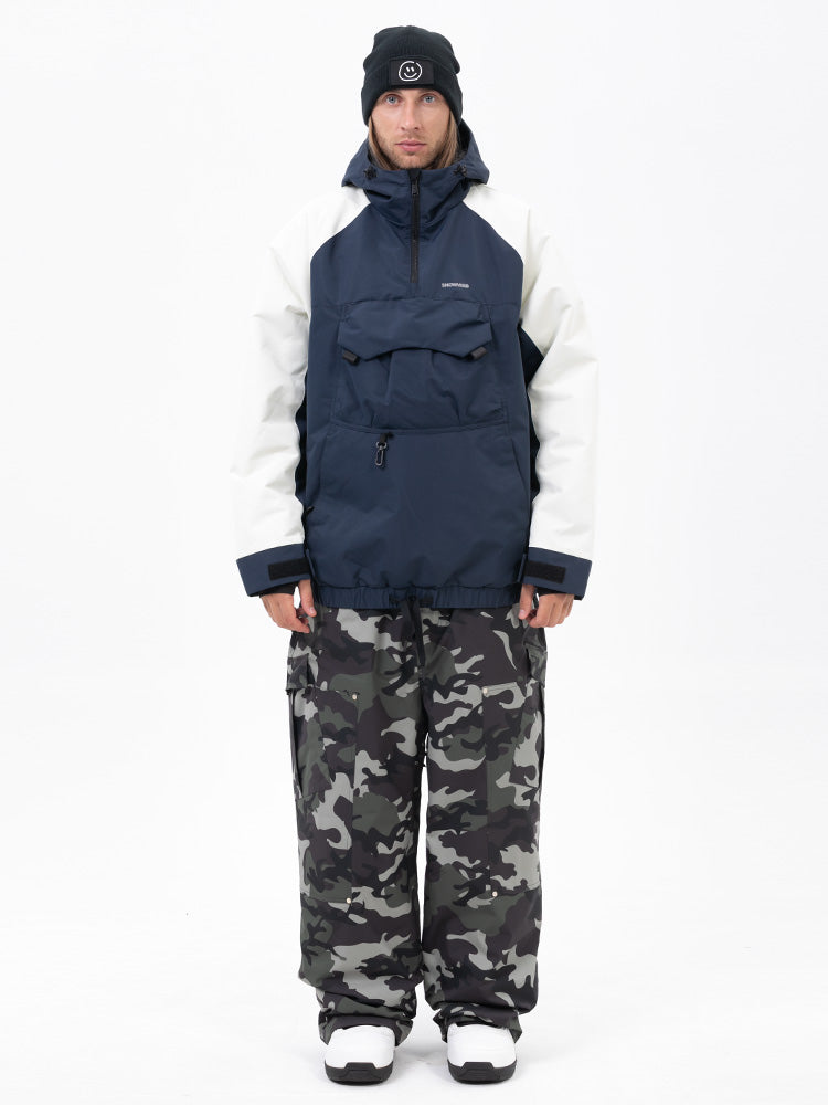 Freestyle-Mountain-Camo-Schneeanzug für Herren – Bomberjacke & Baggy-Hose-Set