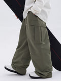 Herren-Skihose mit doppeltem Knieausschnitt, Mountain Freestyle, Baggy-Camo-Muster