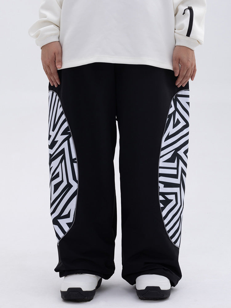 Damen Allwetter-Schneehose mit reflektierendem, stylischem Grafikmuster