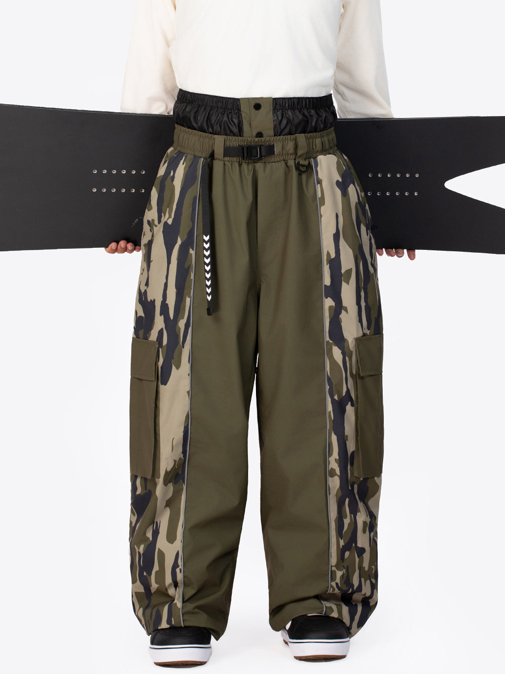 Wild Motion Herren-Schneehose mit reflektierendem Farbblock-Design und extra weitem Schnitt