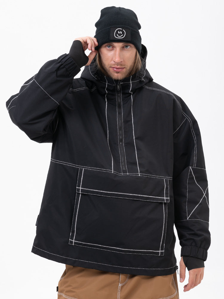 Mountain Vibe Streetstorm Pullover-Snowboardjacke für Herren – Ganzjahresjacke