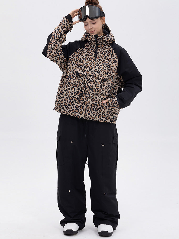 Freestyle-Skianzug für Damen im Bergtarn-Look – Bomberjacke & Baggy-Hose-Set