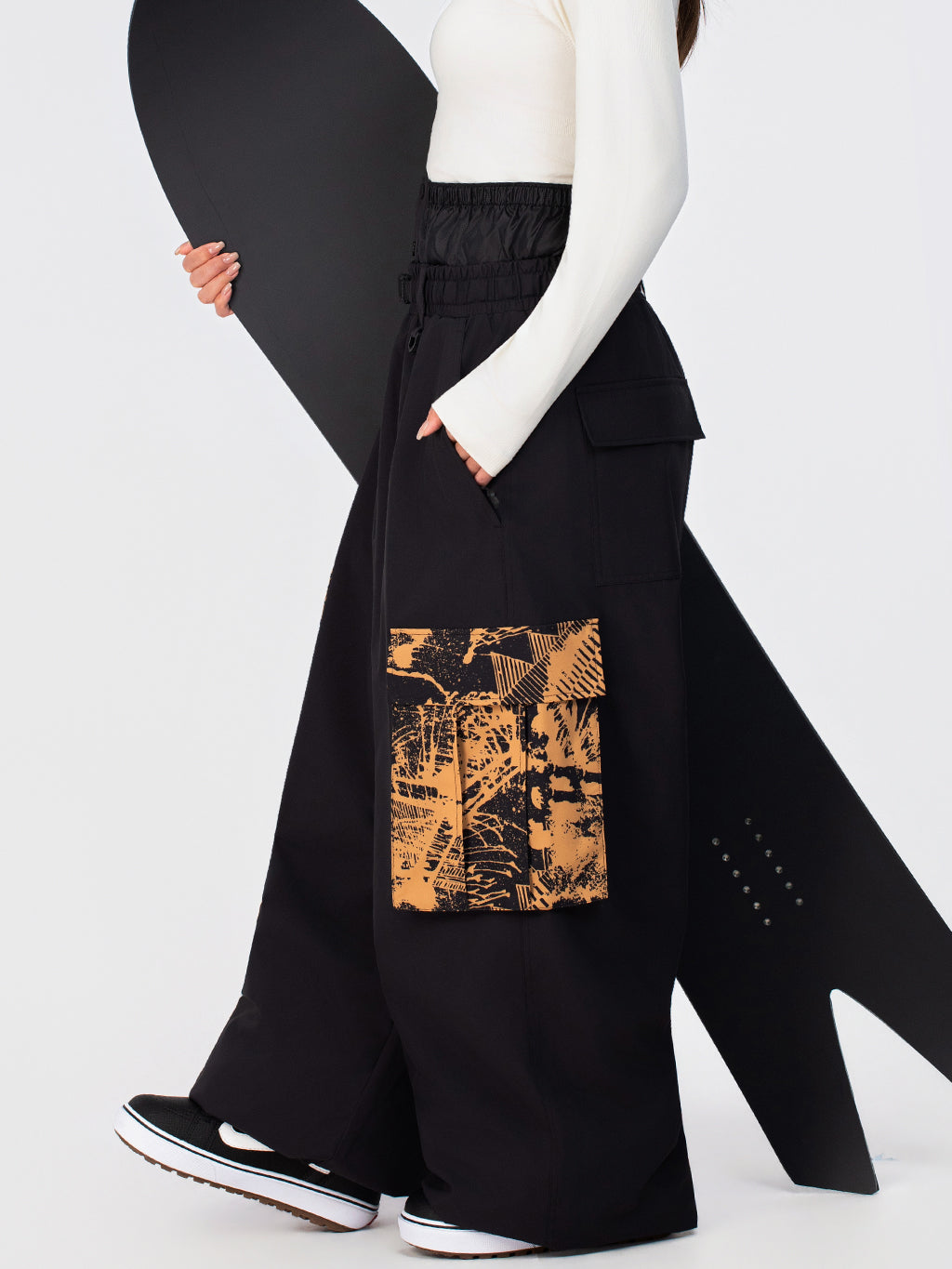 Hyper Flux Urban Graffiti Freestyle Baggy Cargo Snowboardhose für Damen - Park Rider