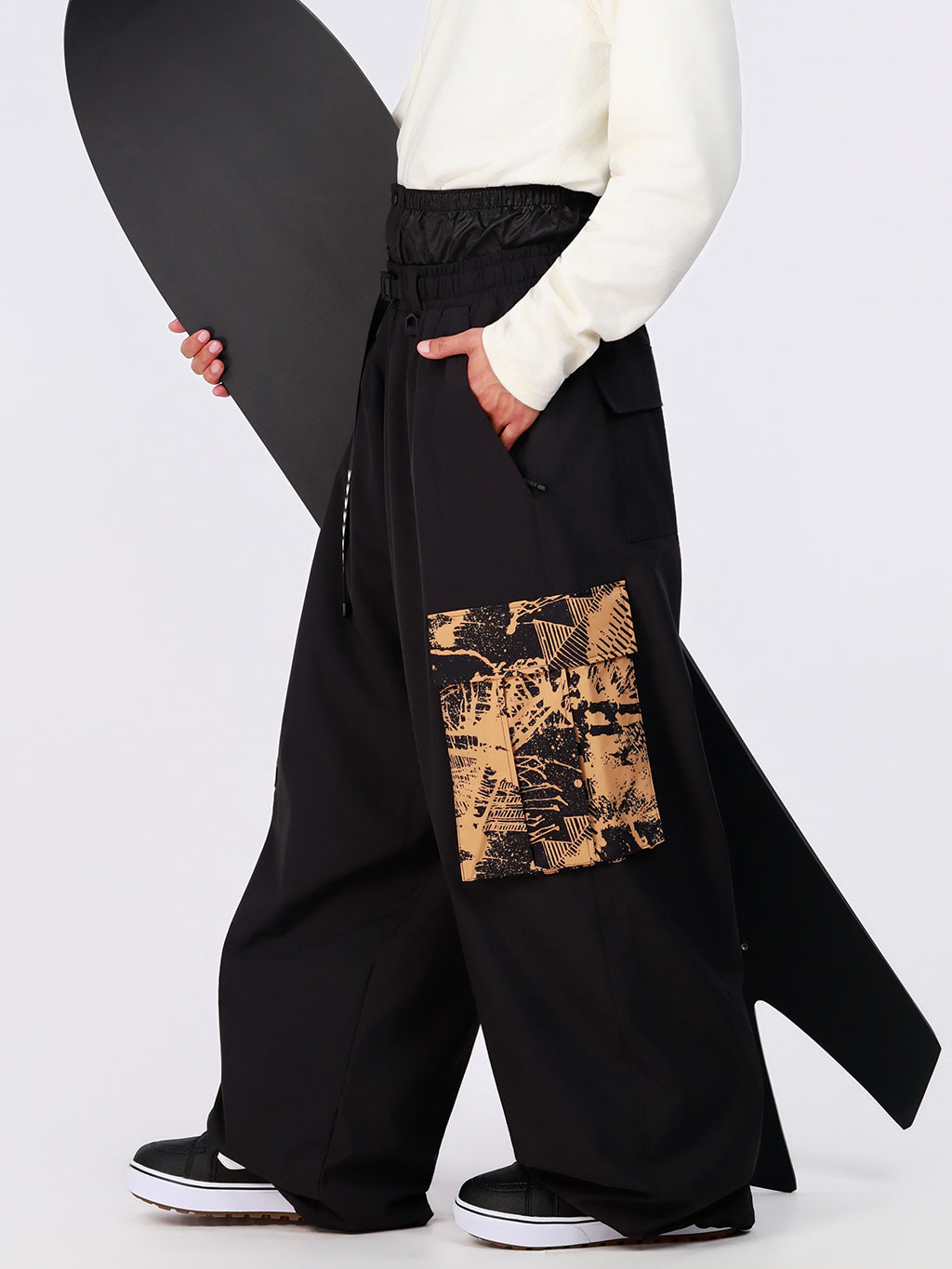 Hyper Flux Urban Graffiti Freestyle Baggy Cargo Snowboardhose für Herren - Park Rider