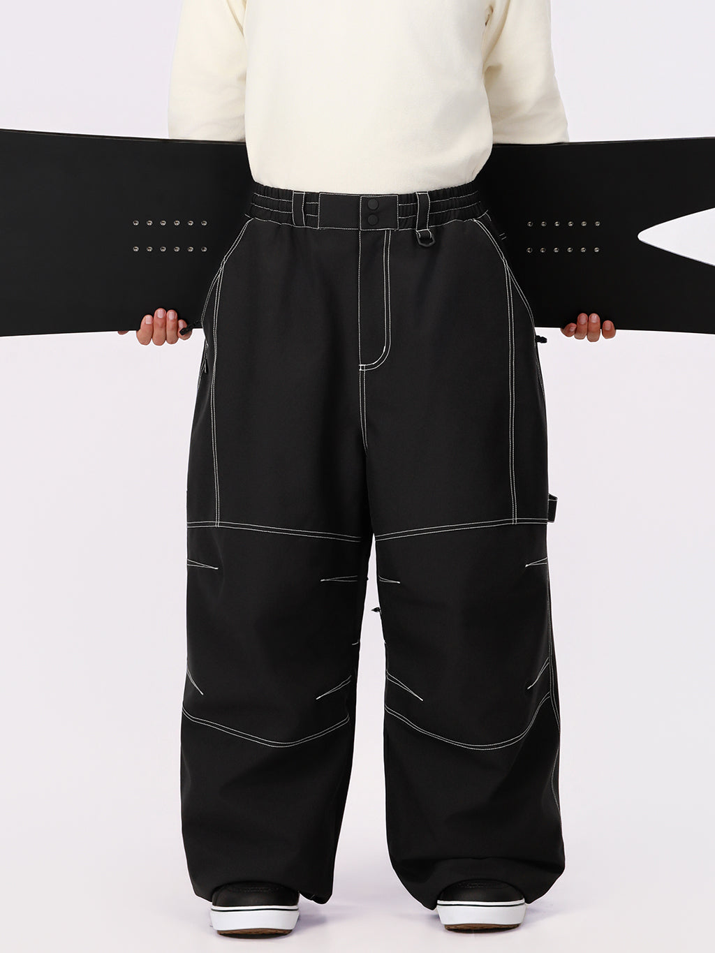 UrbanCraft Herren-Arbeits-Schneehose im Baggy-Stil mit verbesserter Kniebeweglichkeit