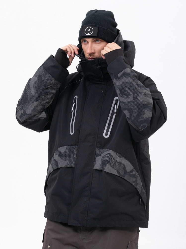 Chillform Glow Trail Reflektierende Camo-Schneejacke für Herren