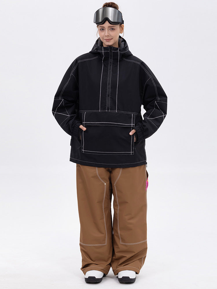 Damen-Set Mountain Vibe Pulloverjacke & Urban Freerider Baggy-Schneehose