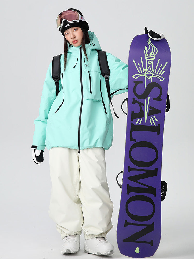Searipe Unisex Strapazierfähiger Mountain Pro All-Terrain Baggy Schneeanzug für Damen