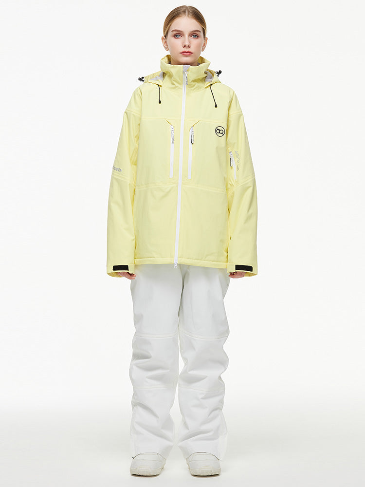 Herren-Backcountry-Bergwindjacke, Thermo-Schneeanzug mit Latzhose