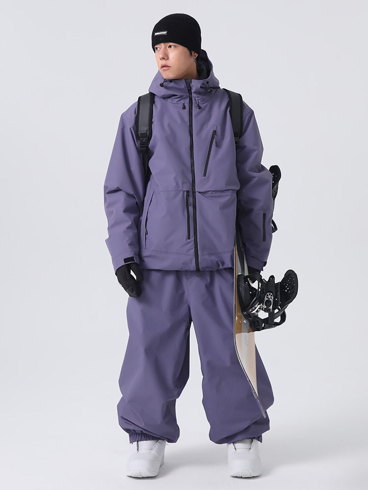Searipe Unisex Strapazierfähiger Mountain Rider Allwetter-Schneeanzug für Herren, locker geschnitten
