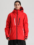 Gsou Snow Damen-Winterjacke, strapazierfähig, Mountain Pro, Funktions-Cargo-Schneejacke