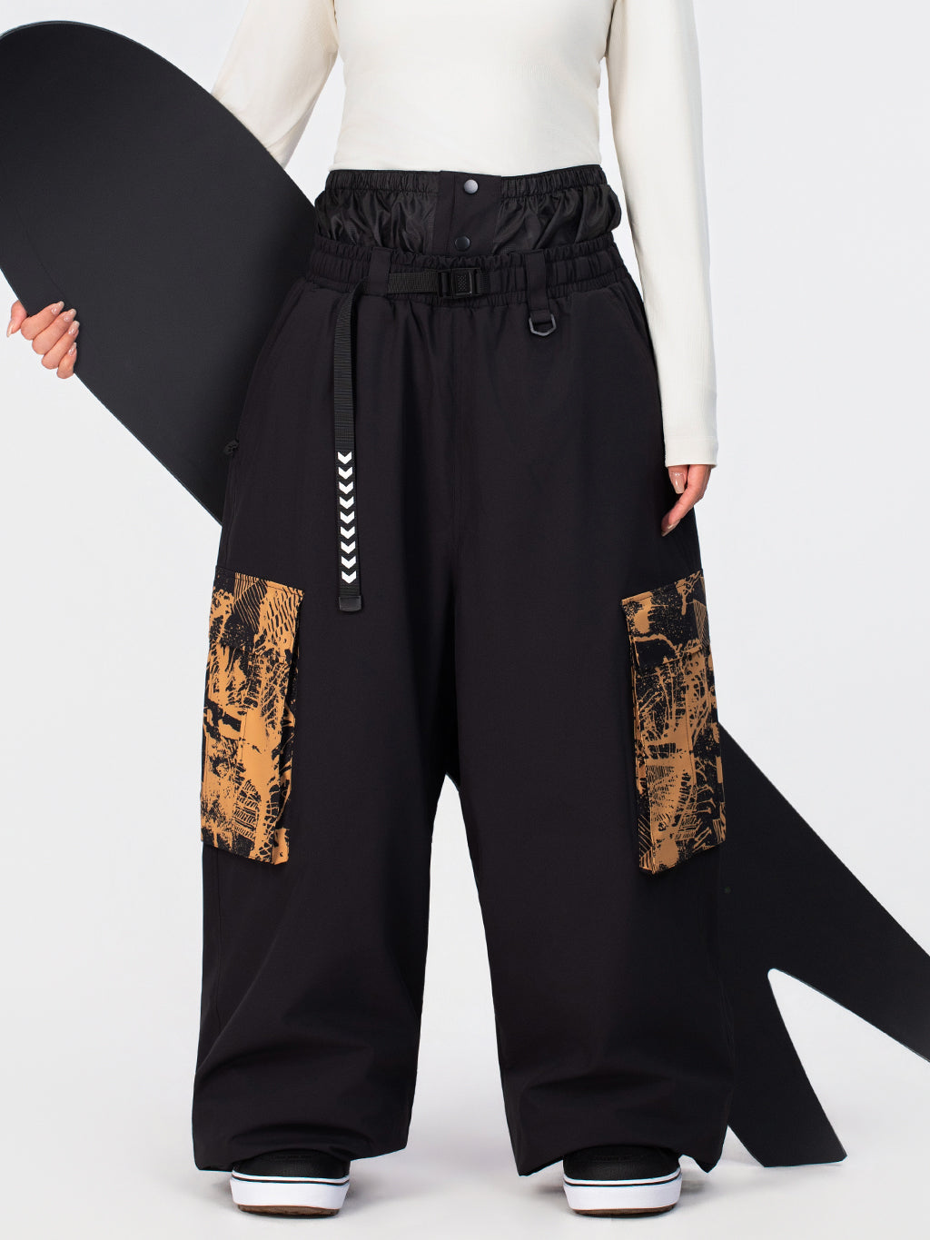 Hyper Flux Urban Graffiti Freestyle Baggy Cargo Snowboardhose für Damen - Park Rider