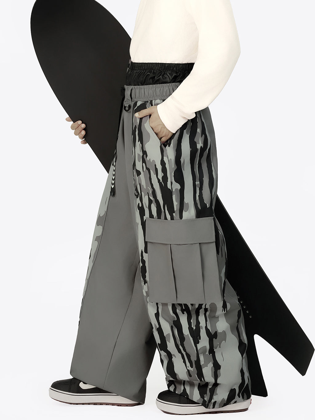 Wild Motion Herren-Schneehose mit reflektierendem Farbblock-Design und extra weitem Schnitt