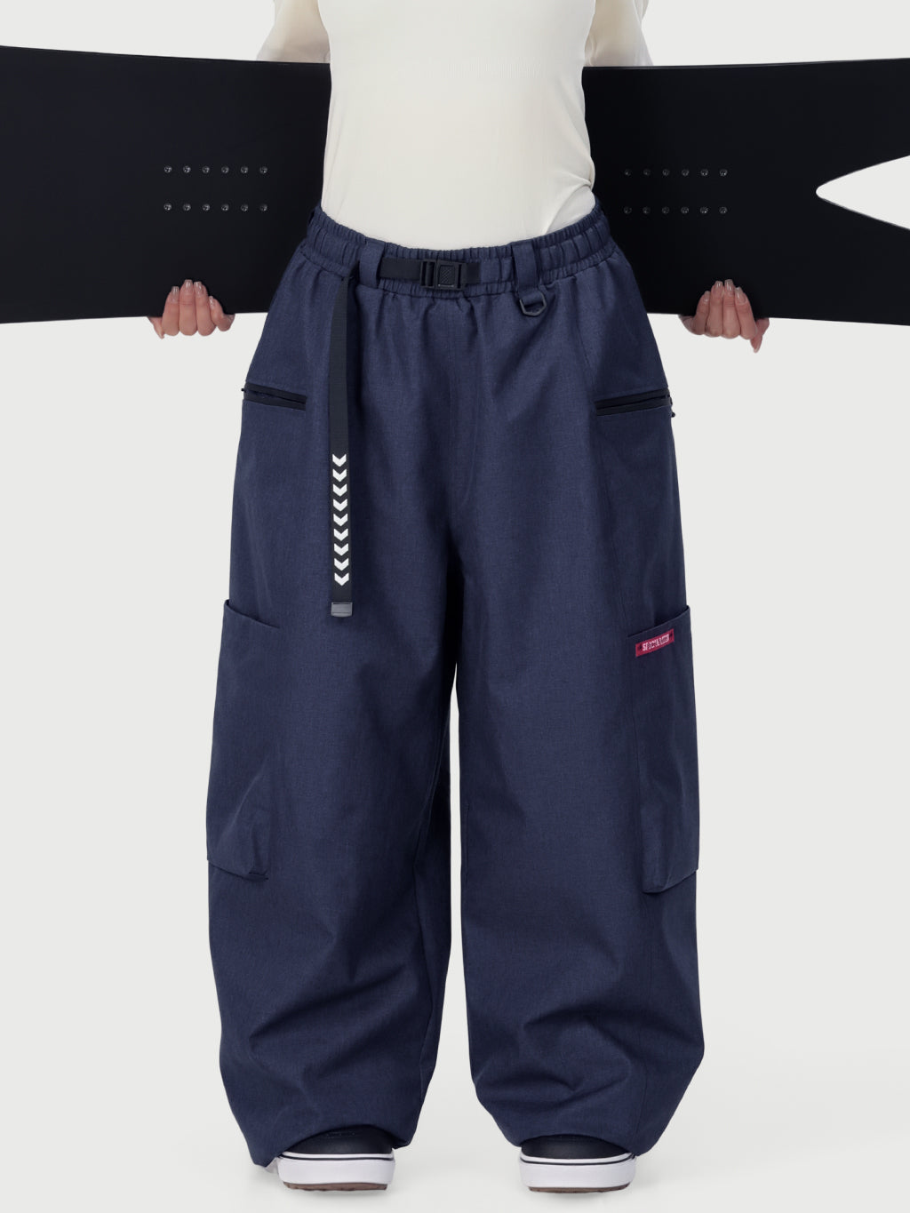 Techline Damen-Skihose mit strapazierfähigem Stretch-Cargo-Design – Baggy Freestyle Passform