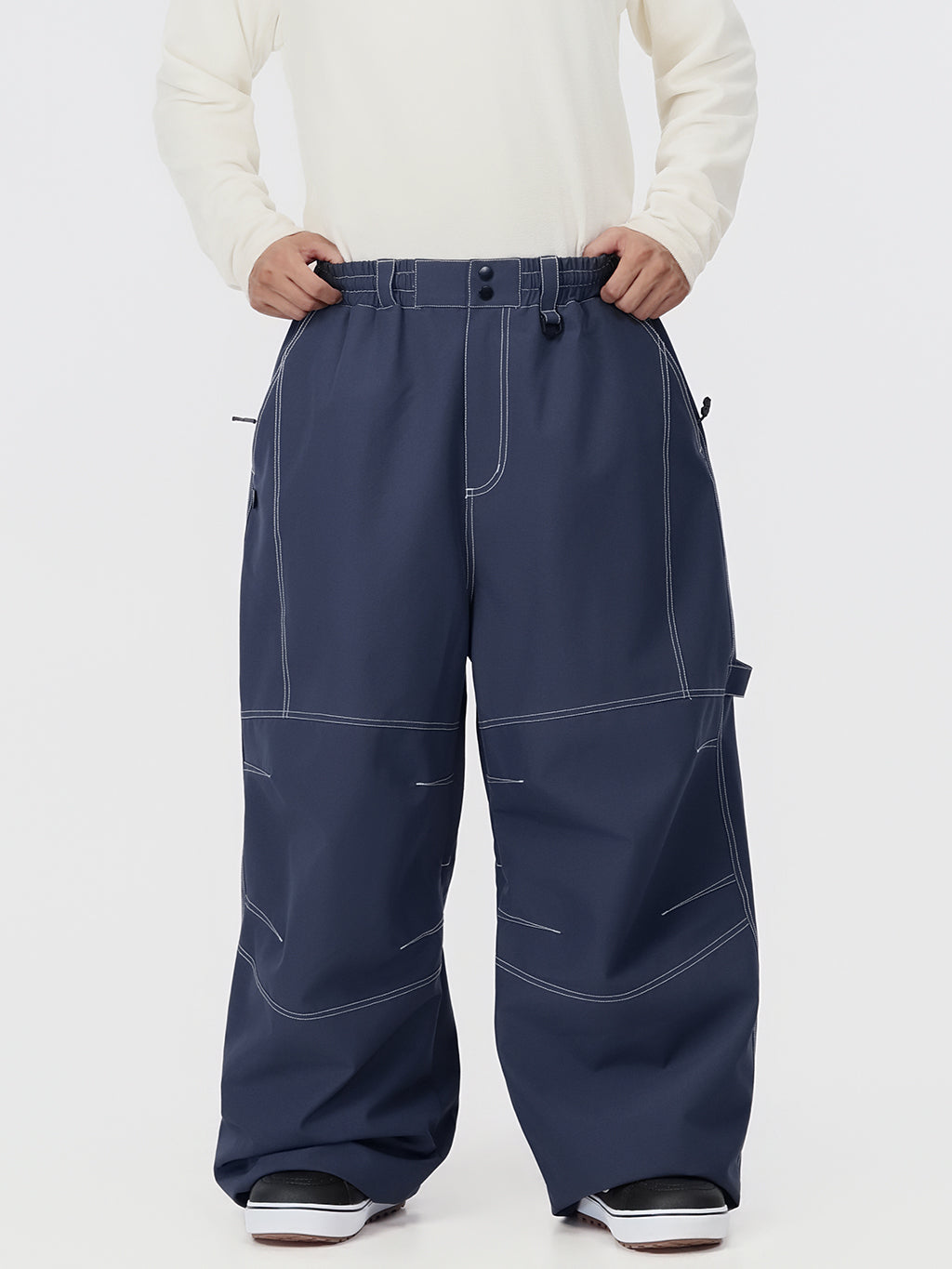 UrbanCraft Herren-Arbeits-Schneehose im Baggy-Stil mit verbesserter Kniebeweglichkeit