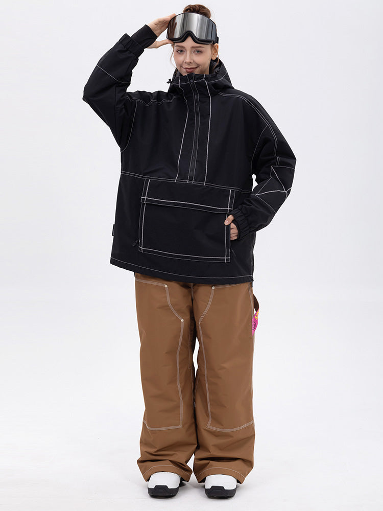 Damen-Set Mountain Vibe Pulloverjacke & Urban Freerider Baggy-Schneehose