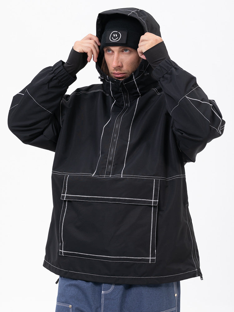Mountain Vibe Streetstorm Pullover-Snowboardjacke für Herren – Ganzjahresjacke
