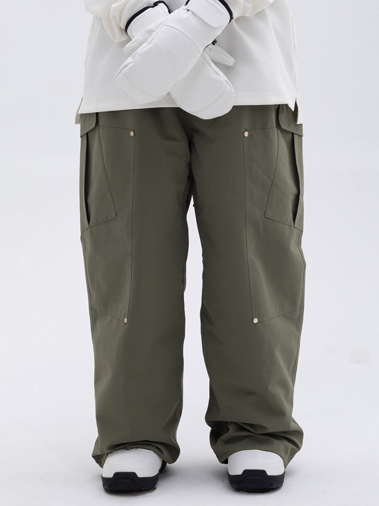 Damen-Skihose mit doppeltem Knie, Mountain Freestyle Baggy Camo