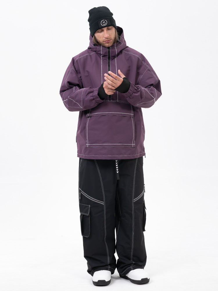 Mountain Vibe Pulloverjacke für Herren & Streetstorm Baggy-Schneehose Set