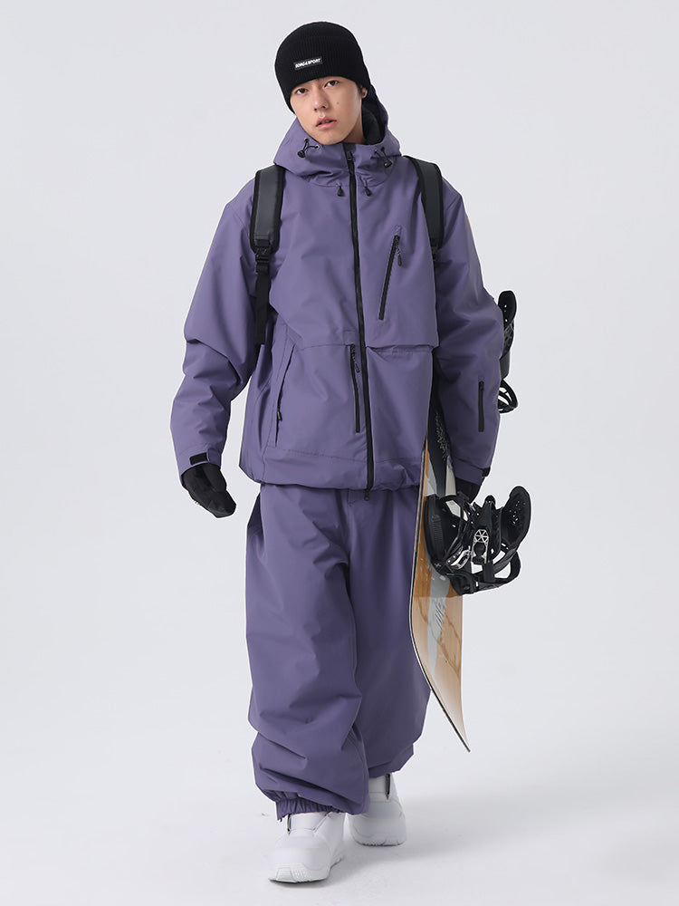 Searipe Unisex Strapazierfähiger Mountain Rider Allwetter-Schneeanzug für Herren, locker geschnitten
