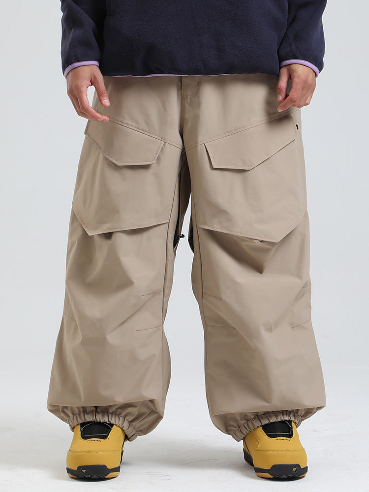 Gsou Snow Urban Slope Herren-Schneehose mit Knieflex-Funktion, Cargotaschen und Baggy-Schneehose