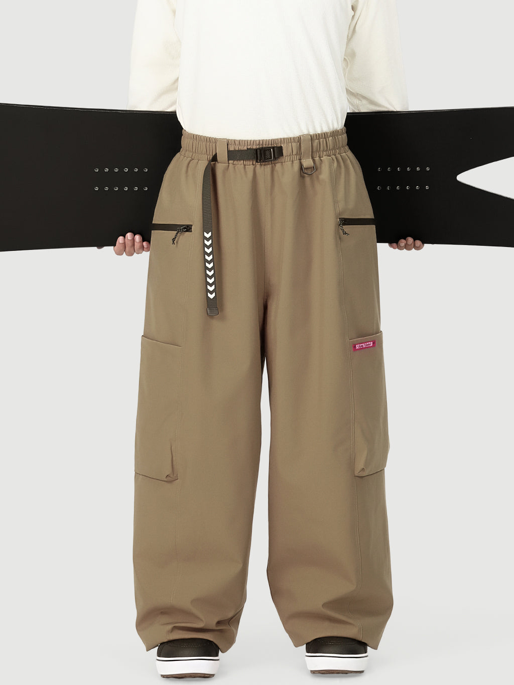 Techline Herren Strapazierfähige Stretch Utility Cargo Skihose – Baggy Freestyle Passform
