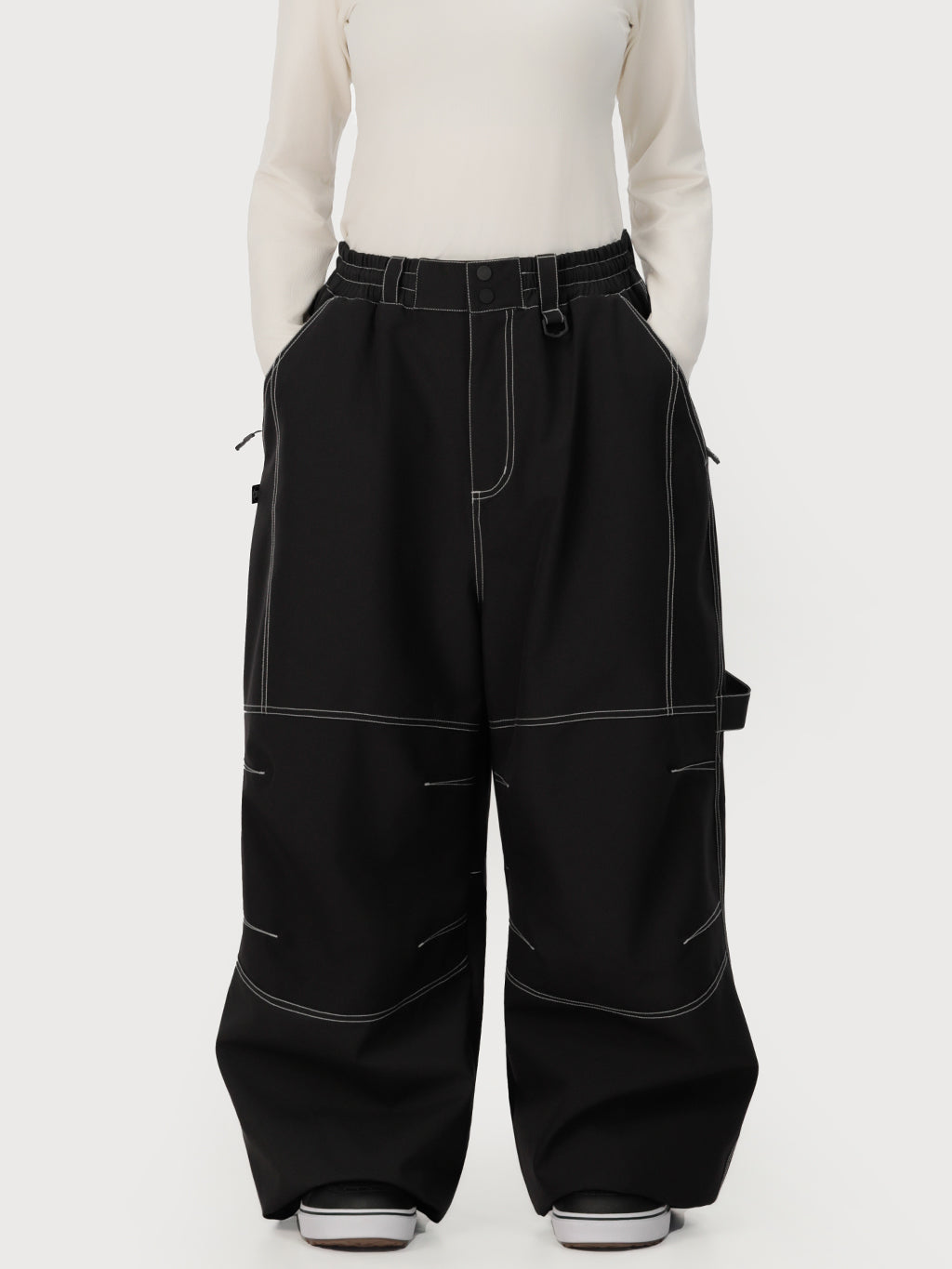 UrbanCraft Damen-Arbeits-Schneehose im Baggy-Stil mit verbesserter Kniebeweglichkeit