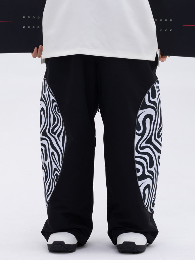 Herren Allwetter-Cargo-Schneehose mit reflektierendem, stylischem Grafikmuster