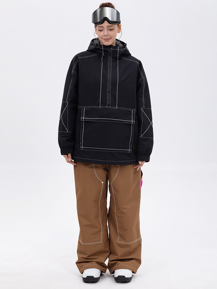 Damen-Set Mountain Vibe Pulloverjacke & Urban Freerider Baggy-Schneehose