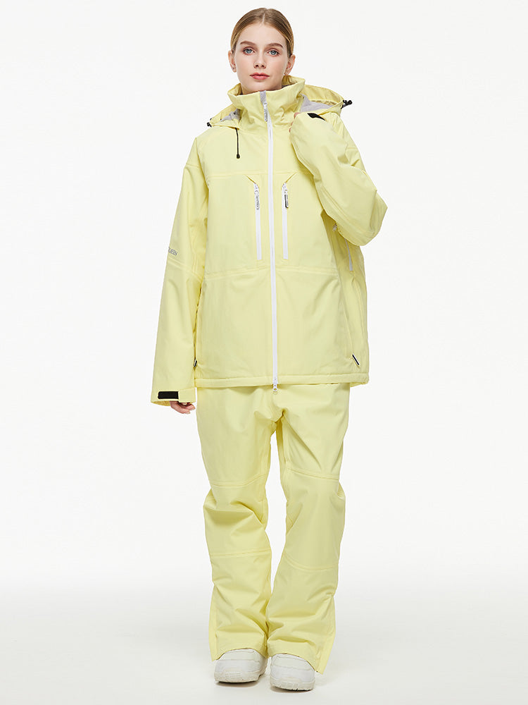 Herren-Backcountry-Bergwindjacke, Thermo-Schneeanzug mit Latzhose