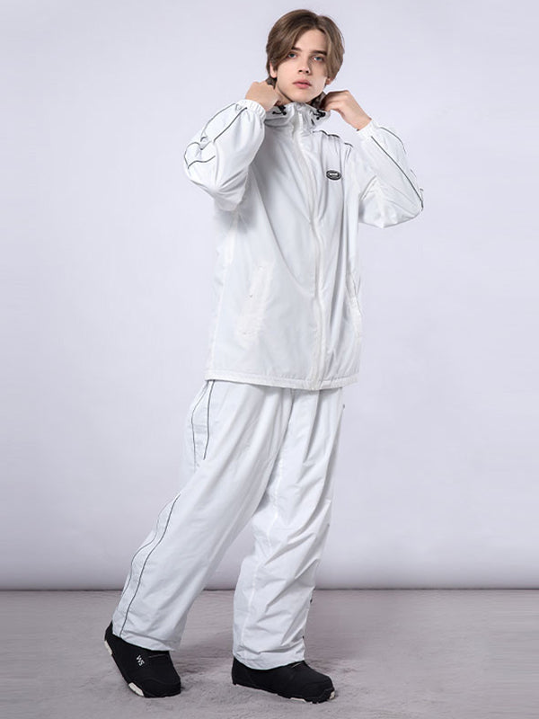Dook Snow Track Stripe Snowboardjacke und -hose für Herren – Schneeanzug