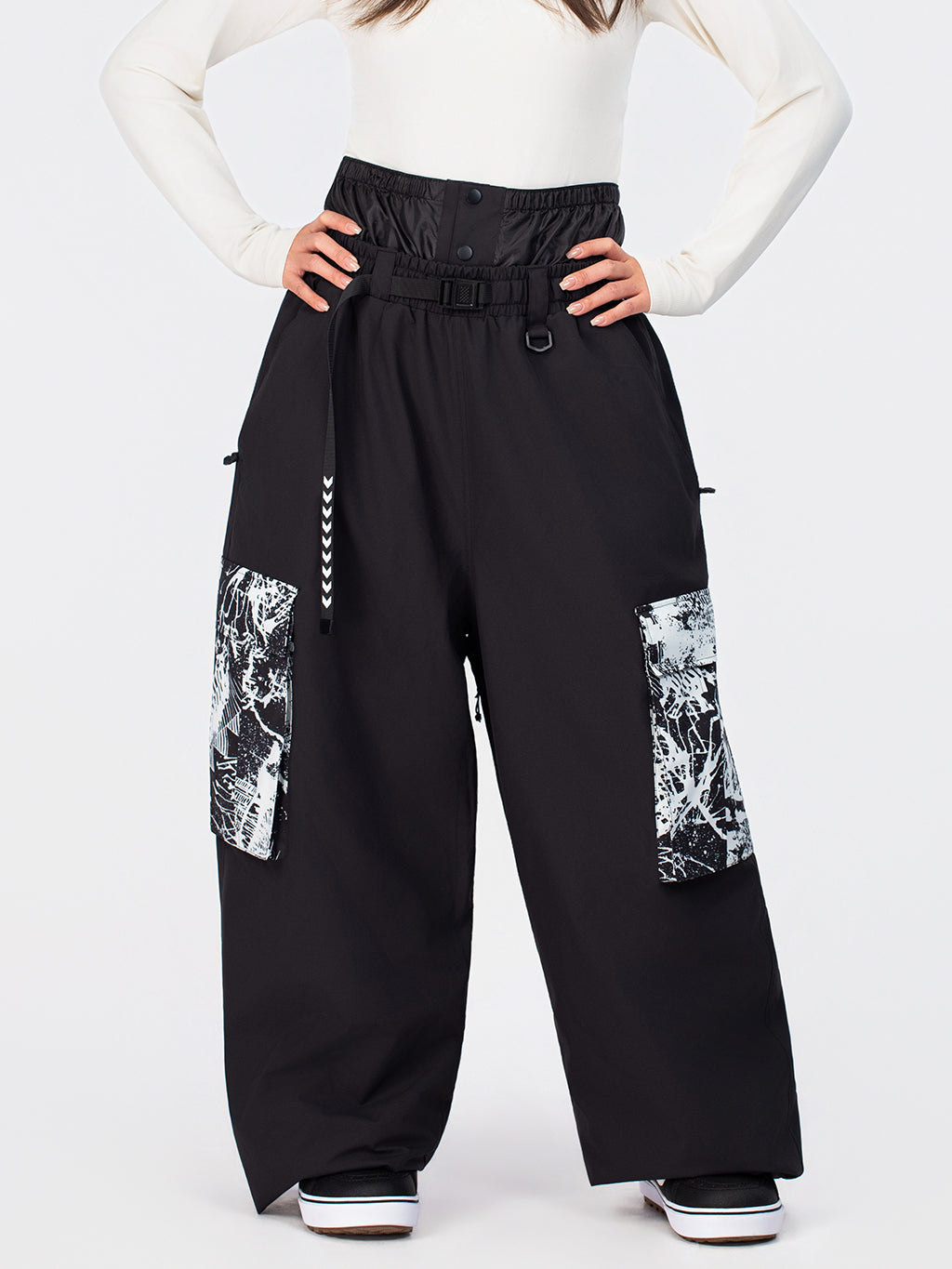 Hyper Flux Urban Graffiti Freestyle Baggy Cargo Snowboardhose für Damen - Park Rider