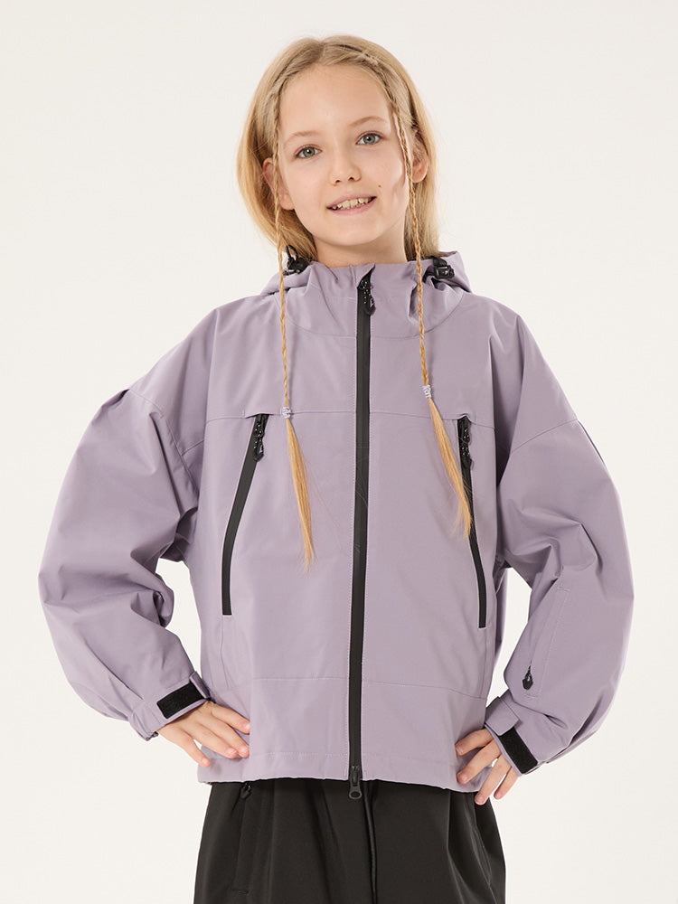 Mädchen Schneejacke mit Hasenohren, wasserdicht, wärmend, mit Kapuze, wasserdicht, Thermo-Schneejacke