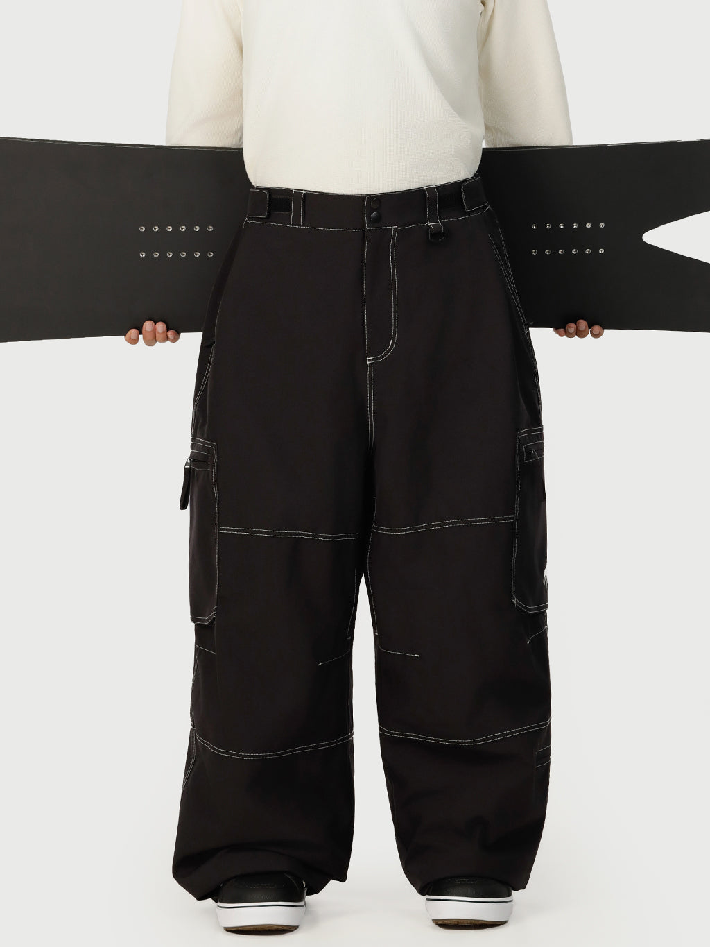 Wild Soul Crew Utility Cargo-Schneehose für Herren – Robuste Nähte, lockere Passform
