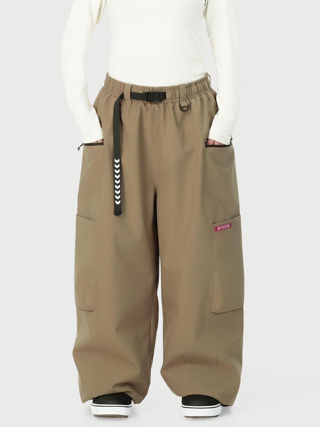 Techline Damen-Skihose mit strapazierfähigem Stretch-Cargo-Design – Baggy Freestyle Passform